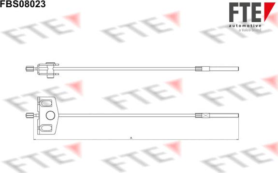 FTE FBS08023 - Тросик, cтояночный тормоз autosila-amz.com