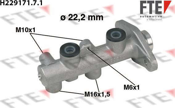 FTE H229171.7.1 - Главный тормозной цилиндр autosila-amz.com