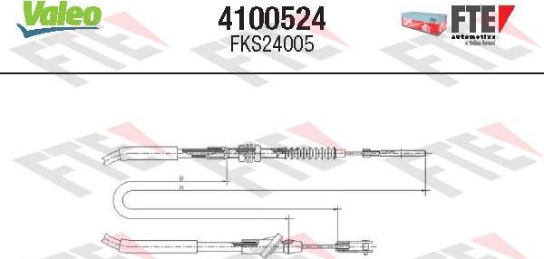 FTE 4100524 - Трос, управление сцеплением autosila-amz.com