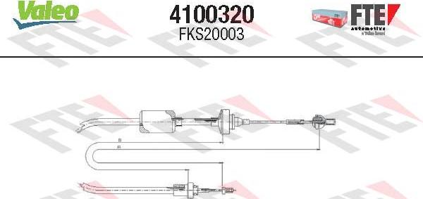 FTE 4100320 - Трос, управление сцеплением autosila-amz.com