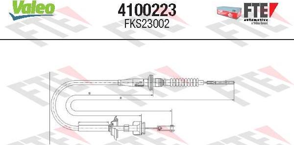 FTE 4100223 - Трос, управление сцеплением autosila-amz.com