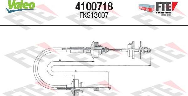 FTE 4100718 - Трос, управление сцеплением autosila-amz.com