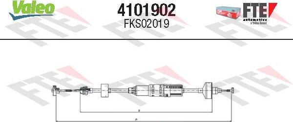 FTE 4101902 - Трос, управление сцеплением autosila-amz.com