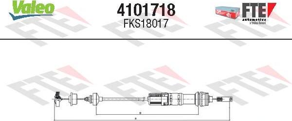 FTE 4101718 - Трос, управление сцеплением autosila-amz.com