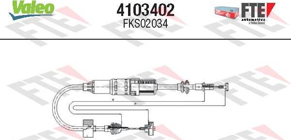 FTE 4103402 - Трос, управление сцеплением autosila-amz.com