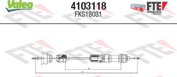 FTE 4103118 - Трос, управление сцеплением autosila-amz.com
