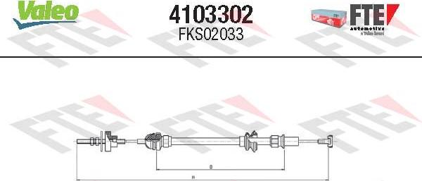 FTE 4103302 - Трос, управление сцеплением autosila-amz.com