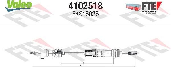 FTE 4102518 - Трос, управление сцеплением autosila-amz.com