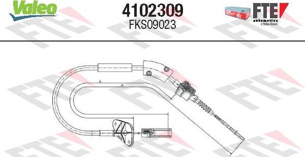 FTE 4102309 - Трос, управление сцеплением autosila-amz.com