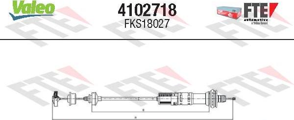 FTE 4102718 - Трос, управление сцеплением autosila-amz.com