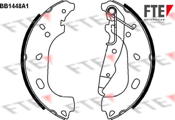 FTE BB1448A1 - Комплект тормозных колодок, барабанные autosila-amz.com
