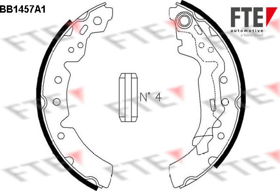 FTE BB1457A1 - Комплект тормозных колодок, барабанные autosila-amz.com