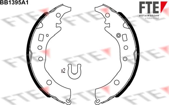 FTE BB1395A1 - Комплект тормозных колодок, барабанные autosila-amz.com