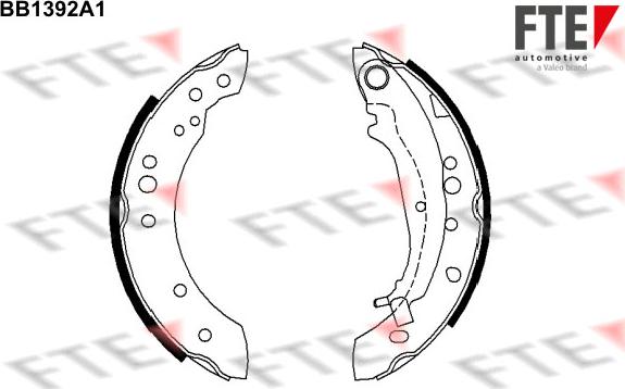 FTE BB1392A1 - Комплект тормозных колодок, барабанные autosila-amz.com