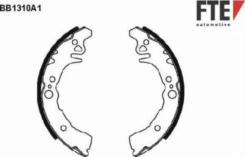 FTE BB1310A1 - Комплект тормозных колодок, барабанные autosila-amz.com