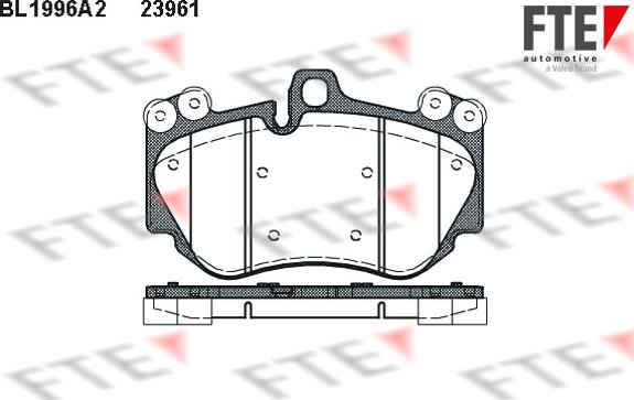 FTE BL1996A2 - Тормозные колодки, дисковые, комплект autosila-amz.com