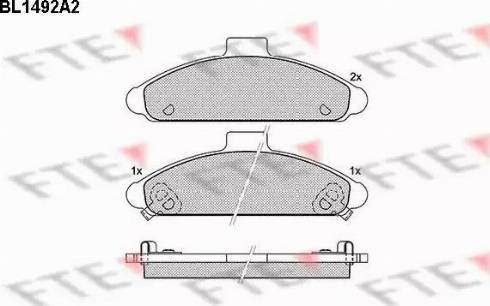 FTE BL1492A2 - Тормозные колодки, дисковые, комплект autosila-amz.com