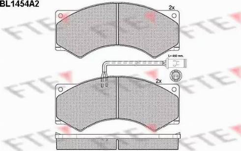 FTE BL1454A2 - Тормозные колодки, дисковые, комплект autosila-amz.com