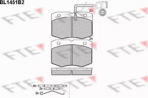 FTE BL1451B2 - Тормозные колодки, дисковые, комплект autosila-amz.com