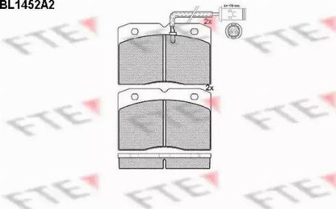 FTE BL1452A2 - Тормозные колодки, дисковые, комплект autosila-amz.com