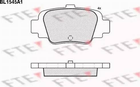 FTE BL1545A1 - Тормозные колодки, дисковые, комплект autosila-amz.com