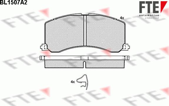 FTE BL1507A2 - Тормозные колодки, дисковые, комплект autosila-amz.com