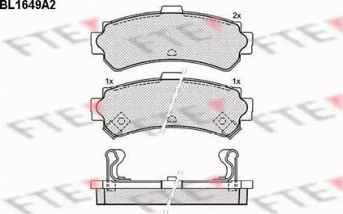 FTE BL1649A2 - Тормозные колодки, дисковые, комплект autosila-amz.com