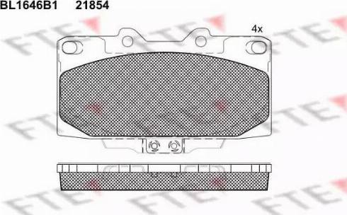 FTE BL1646B1 - Тормозные колодки, дисковые, комплект autosila-amz.com