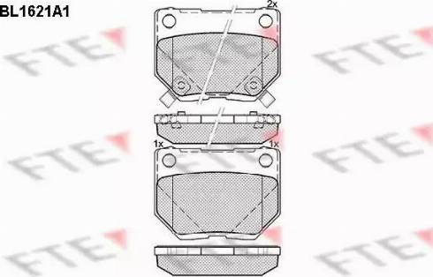 FTE BL1621A1 - Тормозные колодки, дисковые, комплект autosila-amz.com