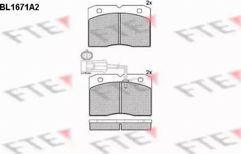 FTE BL1671A2 - Тормозные колодки, дисковые, комплект autosila-amz.com