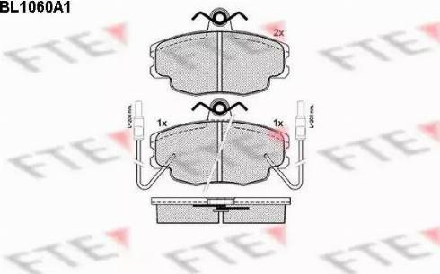 FTE BL1060A1 - Тормозные колодки, дисковые, комплект autosila-amz.com