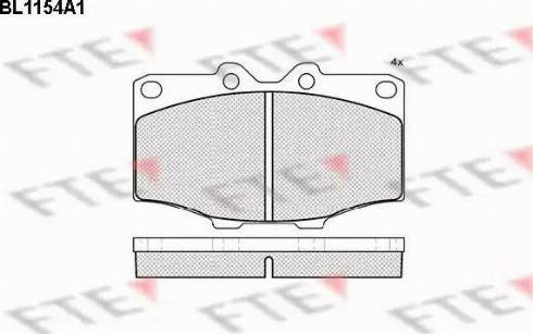 FTE BL1154A1 - Тормозные колодки, дисковые, комплект autosila-amz.com