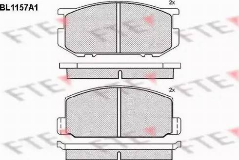 FTE BL1157A1 - Тормозные колодки, дисковые, комплект autosila-amz.com