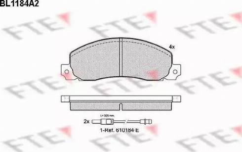 FTE BL1184A2 - Тормозные колодки, дисковые, комплект autosila-amz.com