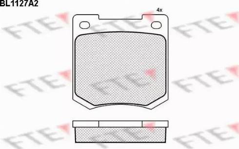 FTE BL1127A2 - Тормозные колодки, дисковые, комплект autosila-amz.com