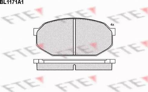 FTE BL1171A1 - Тормозные колодки, дисковые, комплект autosila-amz.com