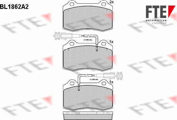 FTE BL1862A2 - Тормозные колодки, дисковые, комплект autosila-amz.com