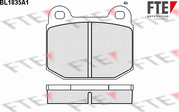 FTE BL1835A1 - Тормозные колодки, дисковые, комплект autosila-amz.com