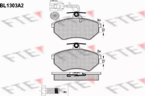 FTE BL1303A2 - Тормозные колодки, дисковые, комплект autosila-amz.com