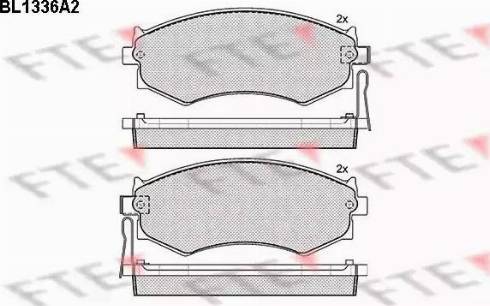 FTE BL1336A2 - Тормозные колодки, дисковые, комплект autosila-amz.com