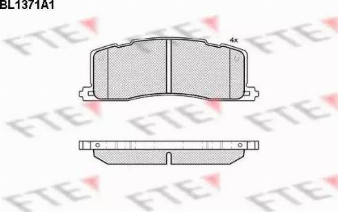 FTE BL1371A1 - Тормозные колодки, дисковые, комплект autosila-amz.com