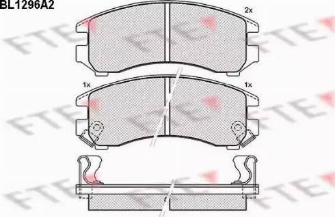 FTE BL1296A2 - Тормозные колодки, дисковые, комплект autosila-amz.com