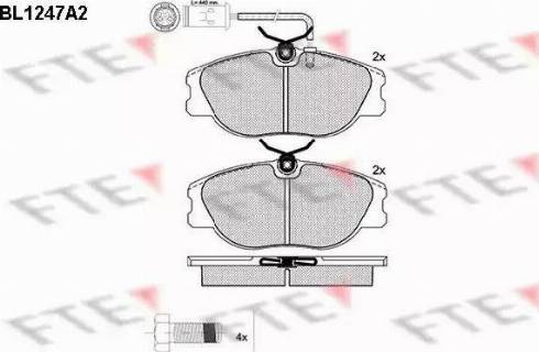 FTE BL1247A2 - Тормозные колодки, дисковые, комплект autosila-amz.com