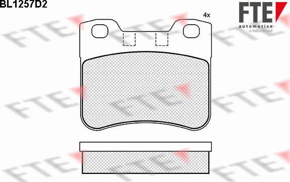 FTE BL1257D2 - Тормозные колодки, дисковые, комплект autosila-amz.com