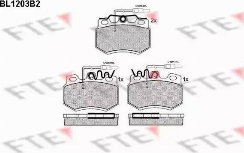 FTE BL1203B2 - Тормозные колодки, дисковые, комплект autosila-amz.com