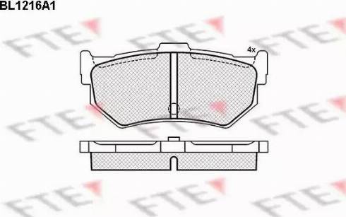 FTE BL1216A1 - Тормозные колодки, дисковые, комплект autosila-amz.com