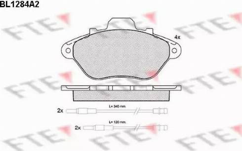 FTE BL1284A2 - Тормозные колодки, дисковые, комплект autosila-amz.com