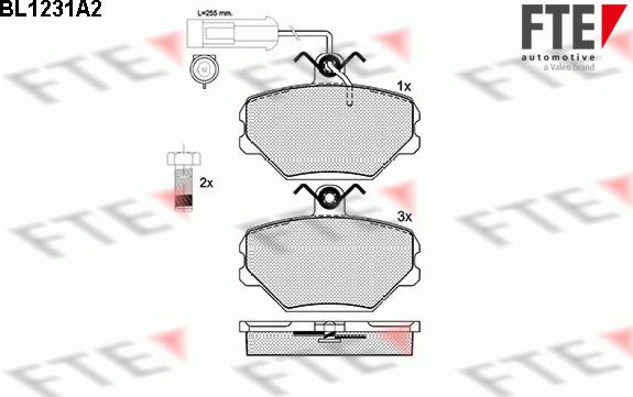 FTE BL1231A2 - Тормозные колодки, дисковые, комплект autosila-amz.com