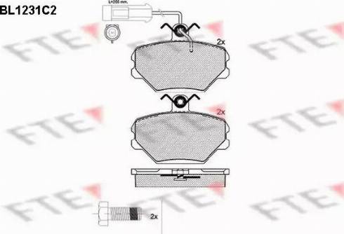 FTE BL1231C2 - Тормозные колодки, дисковые, комплект autosila-amz.com