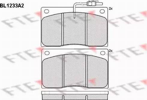 FTE BL1233A2 - Тормозные колодки, дисковые, комплект autosila-amz.com